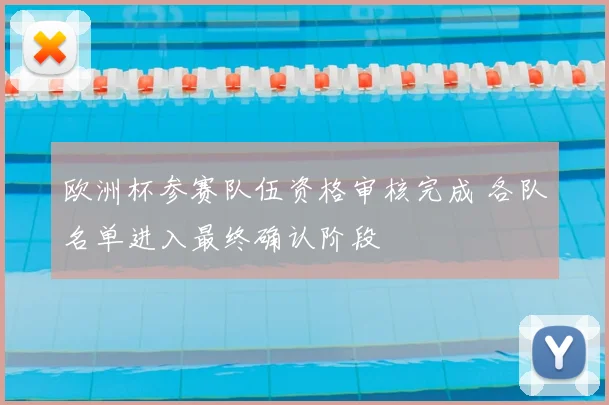 欧洲杯参赛队伍资格审核完成 各队名单进入最终确认阶段